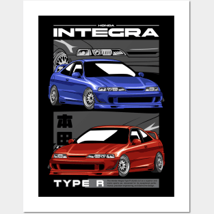 Integra Type R DC2 Car Posters and Art